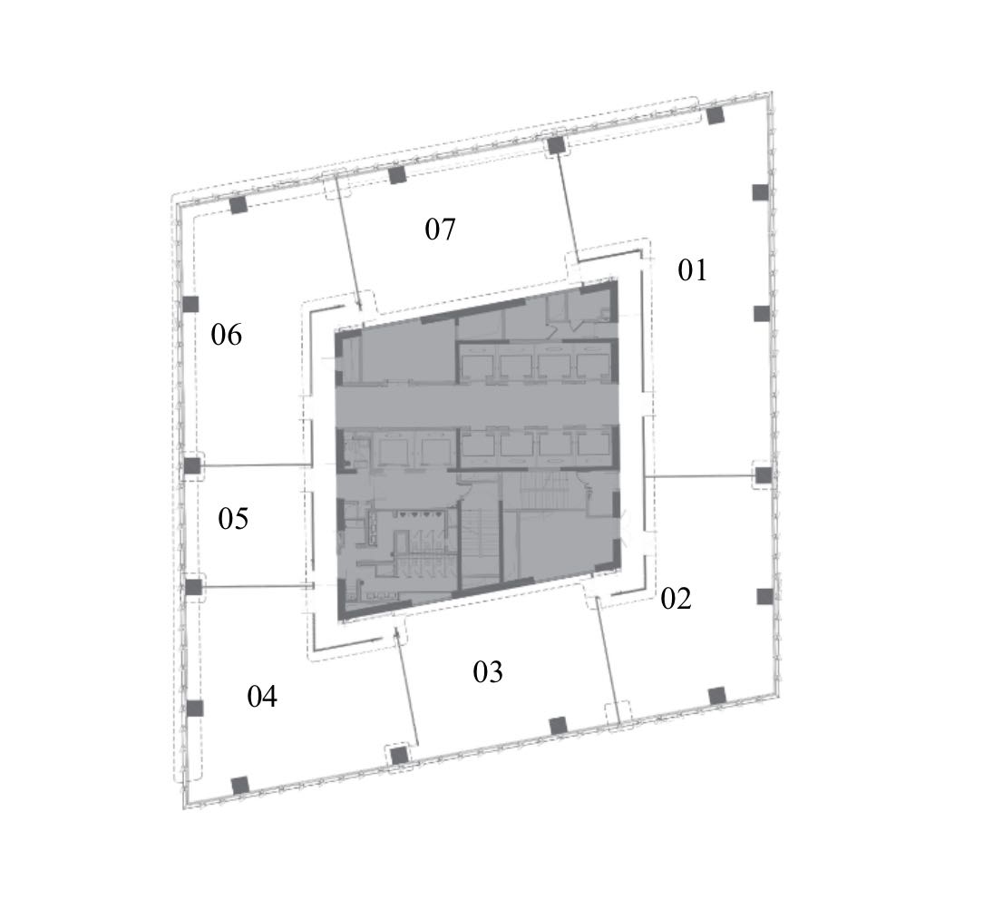 晶耀前滩写字楼平面图